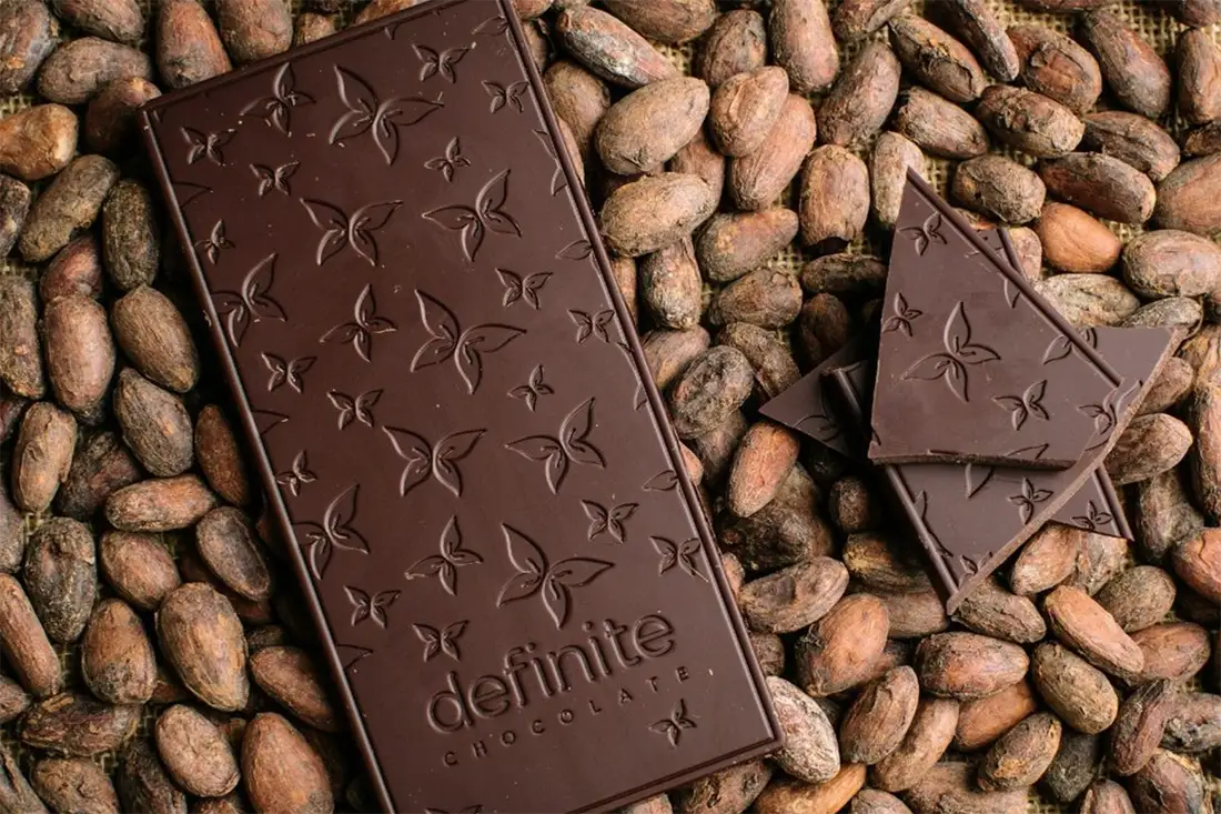 A bar of Definite Chocolate