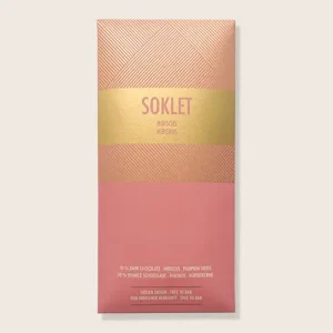 Front of pack Soklet | dark chocolate with hibiscus